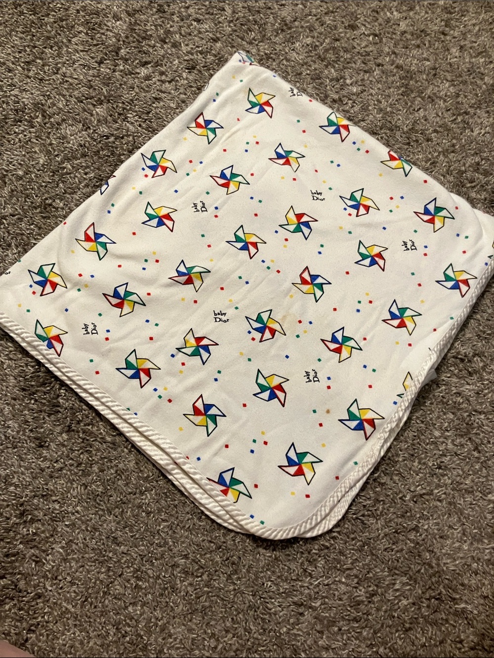 Baby Dior Pinwheel Print Baby Blanket